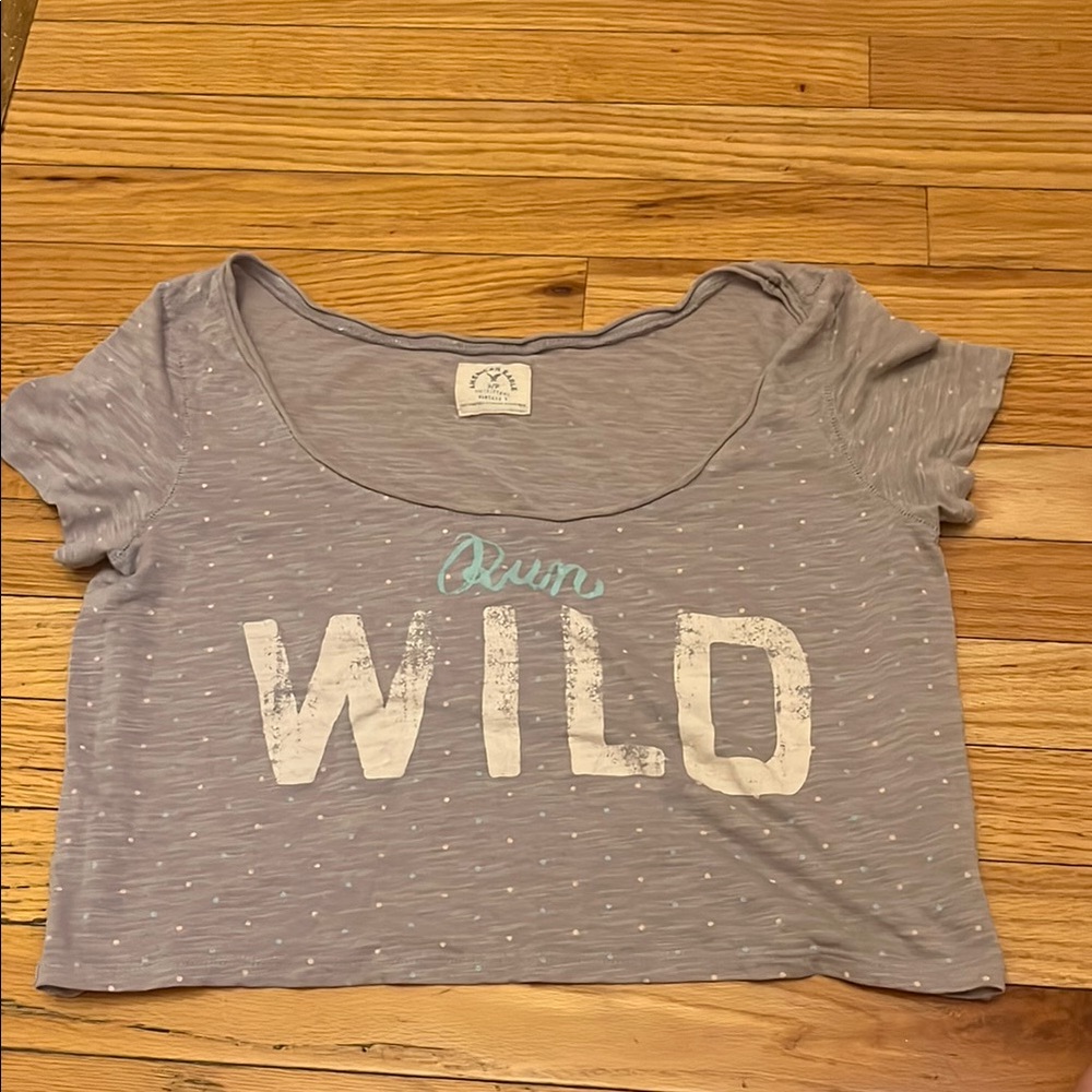 Vintage American Eagle Outfitters crop top with polka dots